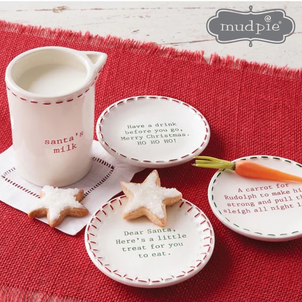 Mud Pie Dear Santa Milk Small Pitcher